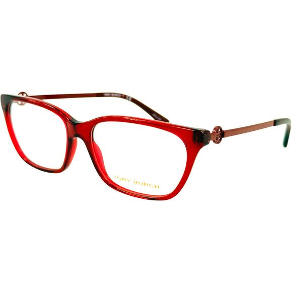 Tory Burch TY2107 Womens Plastic Eyeglass Frame 1801 Transparent Red 52-15 main image 5
